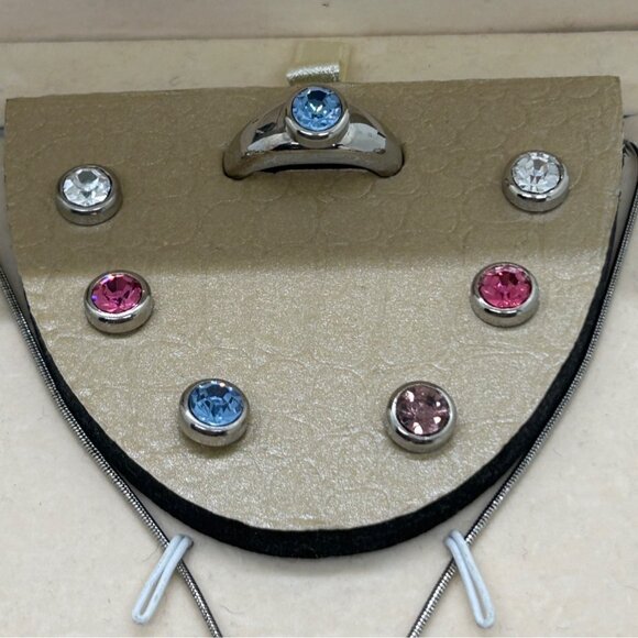 Jean Marc Vintage Y2K  Watch Interchangeable Ring Necklace Gift Set Working READ - Picture 6 of 16